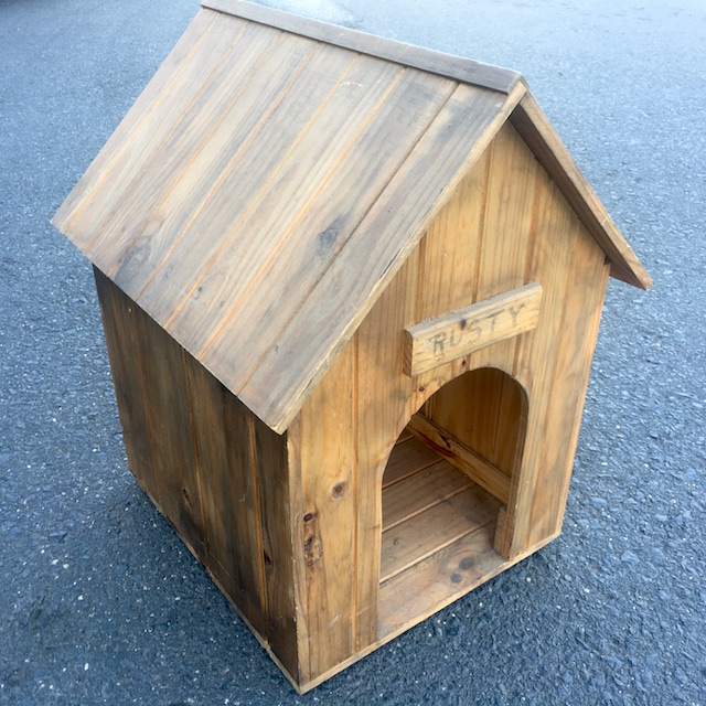 DOG KENNEL, Timber 'Rusty' 40cmW x 50cmL x 60cmH